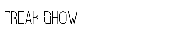 Freak Show font preview